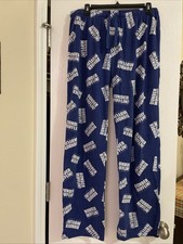 Dunder Mifflin Men  s Pajama Parks, Blue, Size L