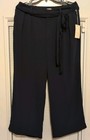 NWT Pants New Day 12 Black Pleated Straight Leg Blue Dress Trousers — photo 6
