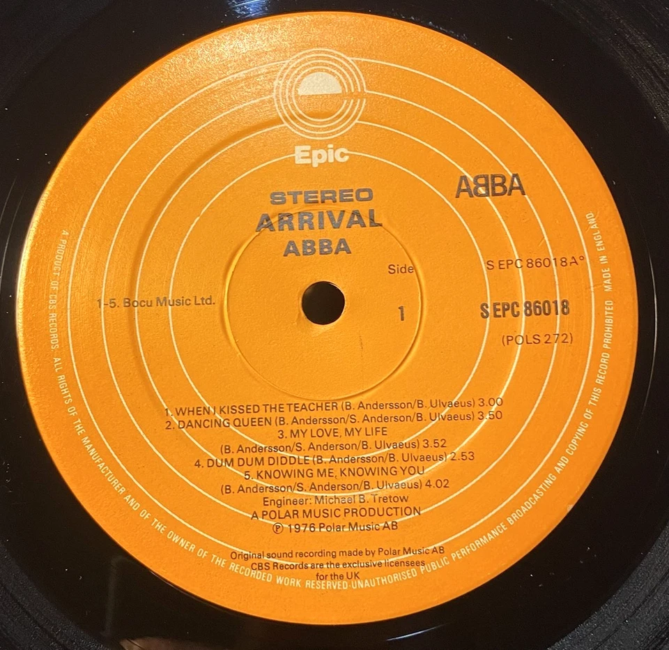 ABBA - ARRIVAL LP N MINT VINYL Rare Original 1976 UK 1st Press Promo Demo Album - Image 3 of 4