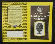 Werbeblatt Firma BLAUPUNKT Radio-Lautsprecher    ca. 1928 B639
