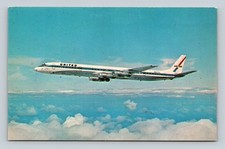 Vintage United Air Lines Super DC-8 Jumbo Jet Lithograph Postcard