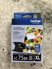 Genuine Brother LC75BK XL High Yield Black Ink Cartridge New