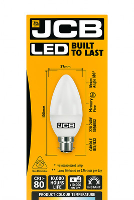 10x LED B22 Kerzen Glühbirnen 5,5W Bajonett warmweiß 3000k 250lm