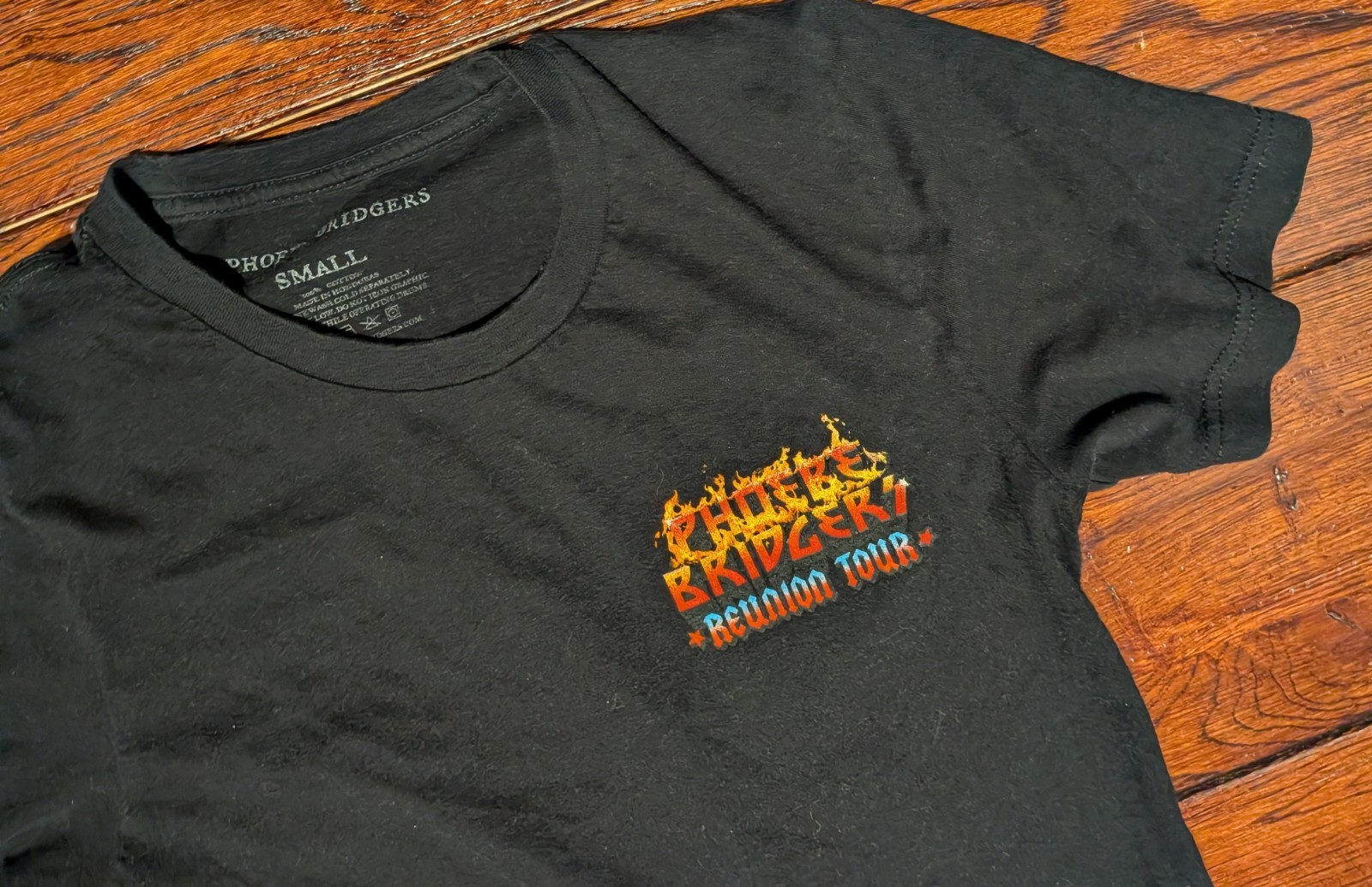 Phoebe Bridgers Women's Reunion Tour T-Shirt Black 10… - Gem