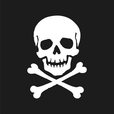 Skull and bones Vinyl decal laptop Classic Human Skulls sticker
