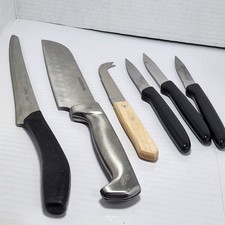 Vintage Lot of 6 Kitchen Knives Farberware Wi...