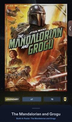 Star Wars Card Trader Build A Poster The Mandalorian & Grogu Legendary DIGITAL