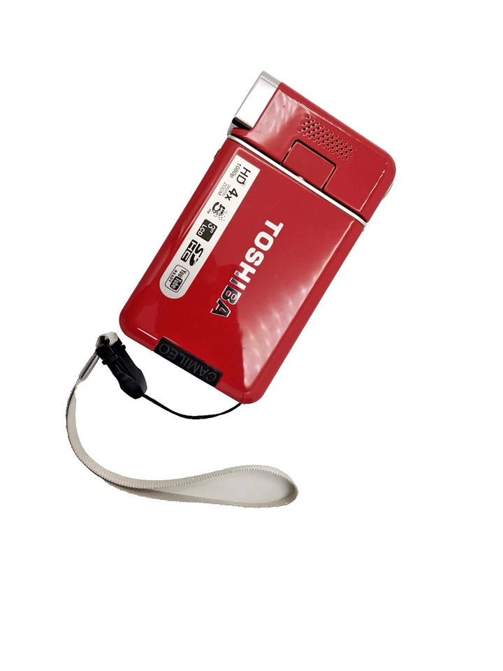 Toshiba Camileo S20 Full HD Pocket Digital Camera & Video Camcorder Red Vintage - Image 2 of 4