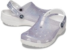 Crocs Mens' Classic Translucent Clog - White/Glitter