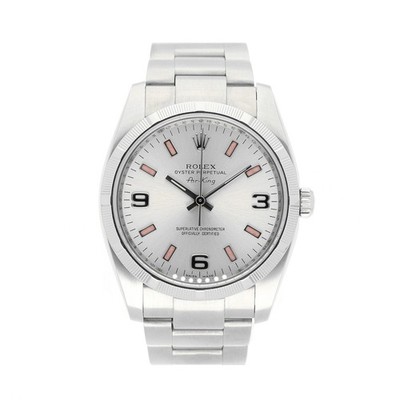 ROLEX AIR KING 34 REF. 114210 SILVER DIAL EDELSTAHL 2011 FULL SET
