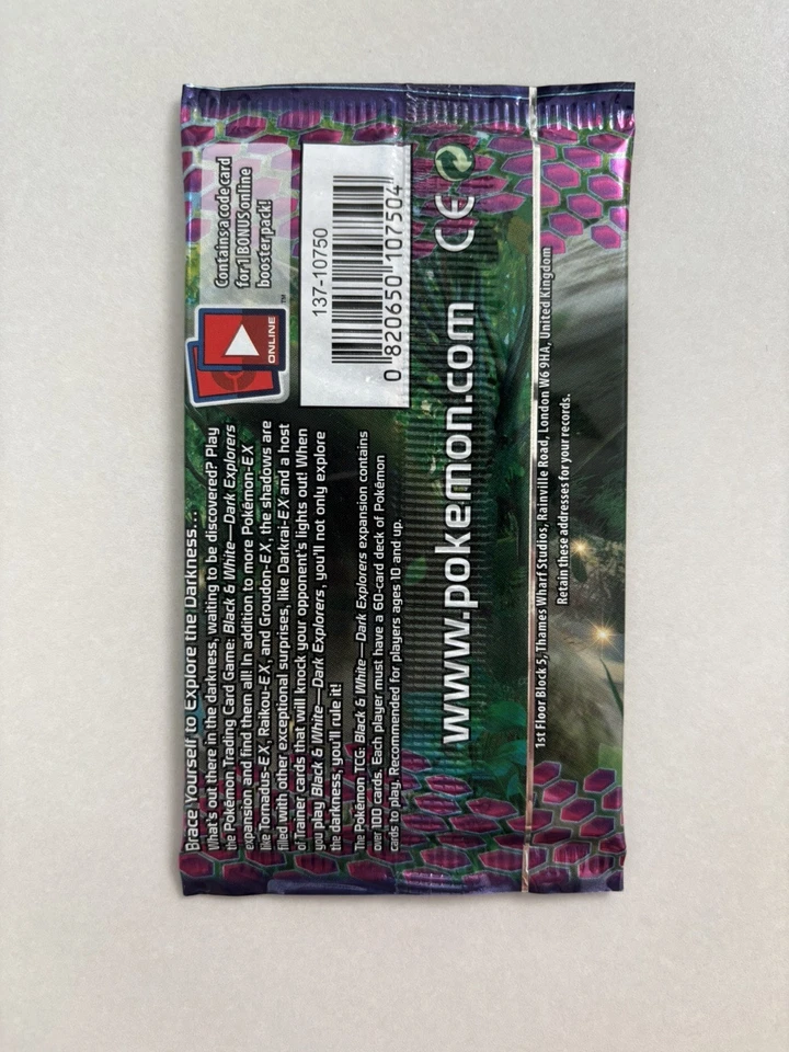 Pokemon Black & White Dark Explorers Factory Sealed Booster Pack - English - Image 2 of 2