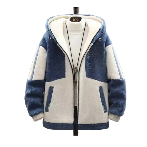 Winter Mens Hooded Fleece Wool Jacket Coat Hoodie Cardigan Casual Warm Jackets - Picture 8 of 16