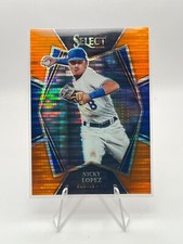 2022 Panini Select Premier Level Orange Pulsar Prizm 15/16 Nicholas Lopez Nicky