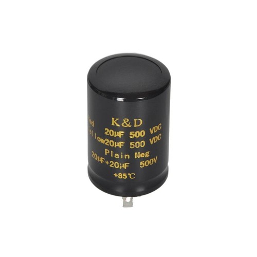 Condensador de lata electrolítica 20+20uf 20uf+20uf 500V para amplificador de tubo de guitarra audio hágalo usted mismo - Imagen 5 de 6