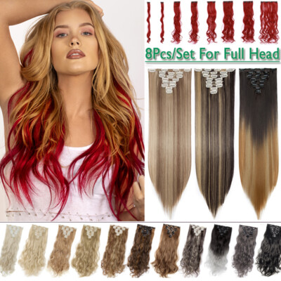 ?? 100% human hair extensions! ??‍♀️???? Clip In on 100% Real Human Hair Extensions Russian Remy Full  main image 4