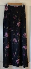 Vintage Ellen Figg Maxi Skirt Whimsigoth Witchy Floral Sz 6 USA