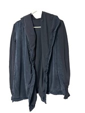Lululemon Wrap Jacket Hooded Womens Navy Blue Open Front Long Sleeve 6
