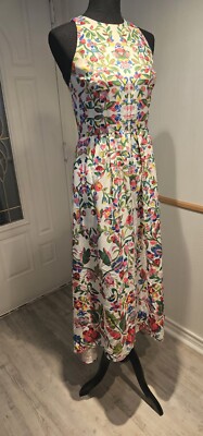 Cynthia Steffe Sydney High Low Maxi Dress Bright Floral Print CutOut Open  Back 6 | eBay