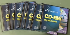 Lot of (1) - IMATION (8) 74Minute 650MB  80 Minute VERBATIM (5) 700MB CD RW