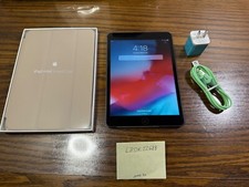 Apple iPad MINI 2 Retina 32GB Space Gray w/85 battery, NEW APPLE LEATHER BUNDLE