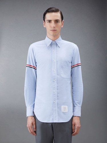 Thom Browne Mens Long Sleeve Button Down Shirt W/ GG Armband Sz 1 (S) $490 MSRP - Picture 2 of 17