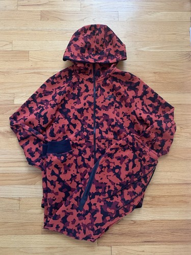 nike red camo hoodie