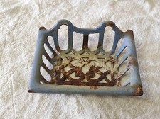 Accessoire Salle de bain Ancien Porte Savon fonte émaillée