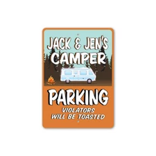 Custom Camper Parking Metal Sign