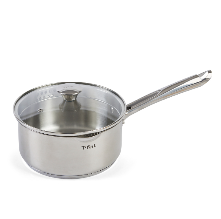Cook & Strain Stainless Steel Cookware, Sauce Pan with lid, 3 quart