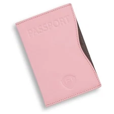 Alban Slim Passport Holder PINK RFID Blocking for Security Boarding Pass Pocket