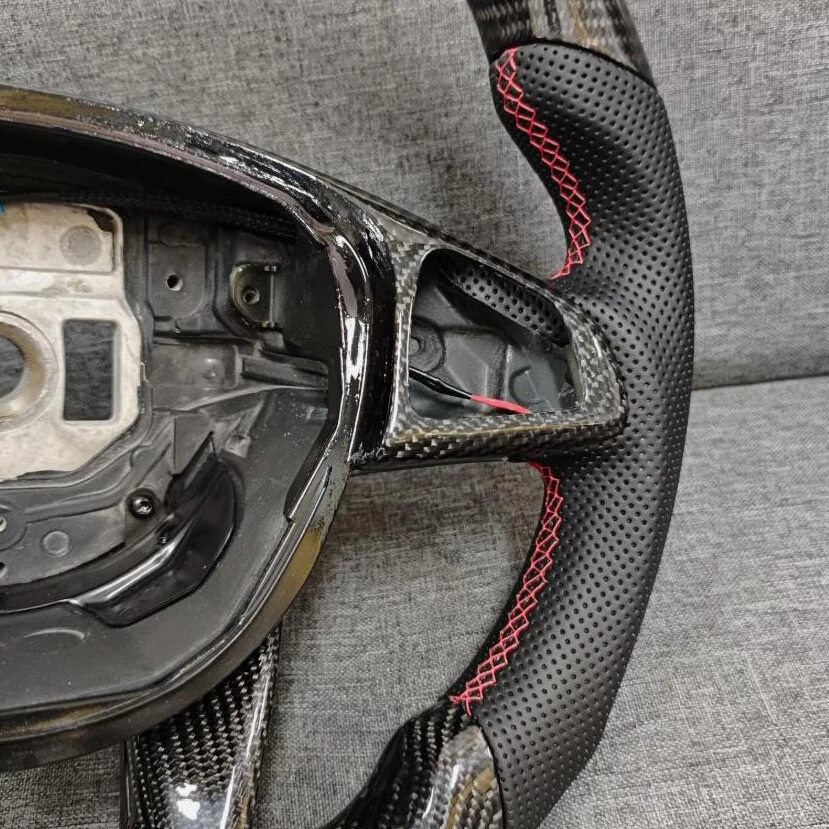 Carbon Fiber Steering Wheel For Mercedes-Benz CLS 2014-2018 CLS63 AMG Black&Red - Image 2 of 4