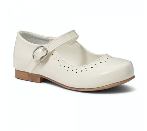 NIÑAS MARY JANE ZAPATOS ESTILO ESPAÑOL CHAROL PLANO OCASIÓN BLANCO ROSA AZUL MARINO REINO UNIDO 6-13