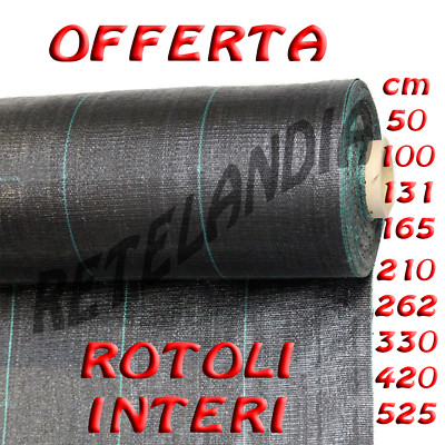 Telo Pacciamatura Nero In Polipropilene - Rotolo Da 7m X 4.2m Per Orto, Anti Erbacce E Grandine