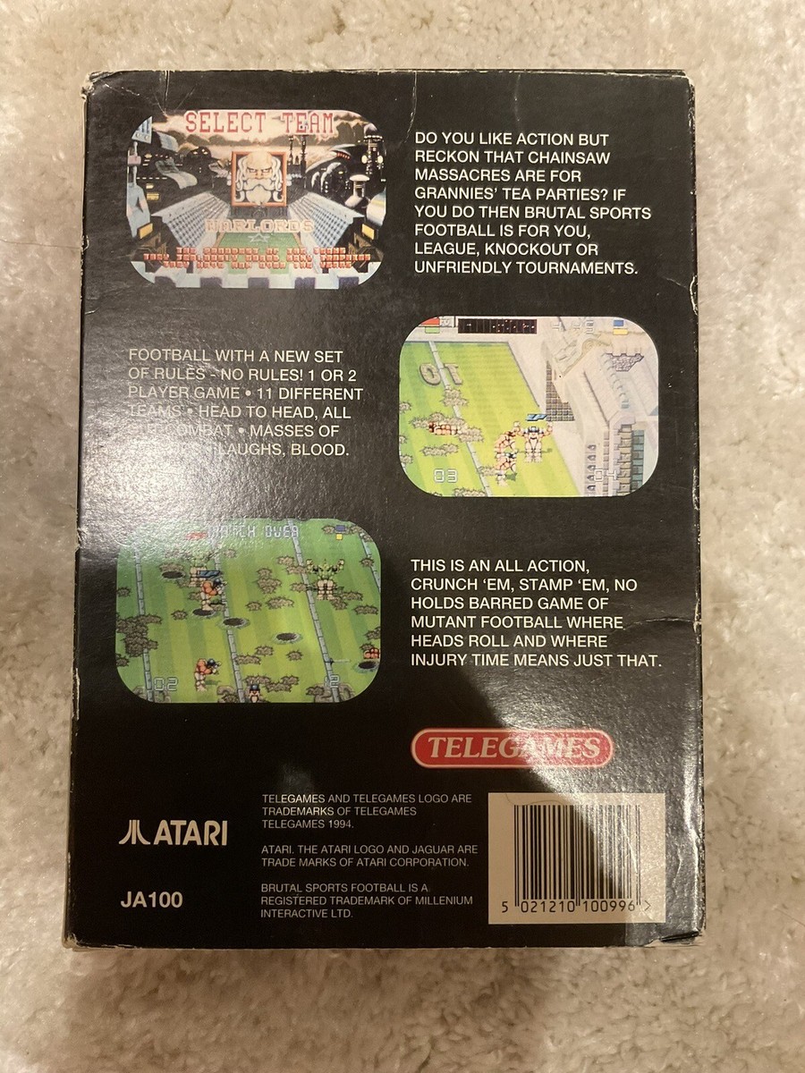 Atari Jaguar, BRUTAL SPORTS FOOTBALL, console game cartridge with