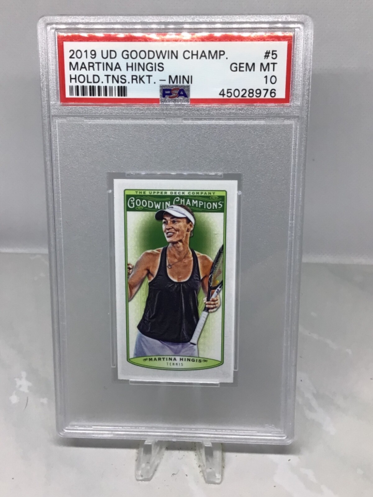 2019 UD Goodwin Champ #5 Mini Martina Hingis PSA 10 (Top Pop, Pop 1)