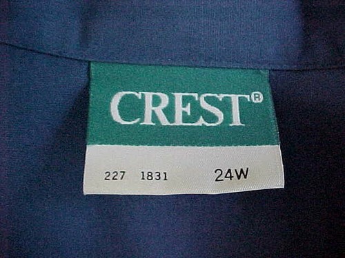 Womens Blue Collared Smock 24W 56" Bust 31" long New 2 lower front pockets - Picture 5 of 5
