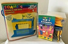 NEW - BUNDLE 2 KIDS FOAMIE CRAFT KITS - FOAM PUPPET THEATER KIT & 40 PUPPETS KIT