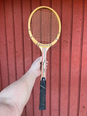 Raquette de tennis La Hutte bois vintage | Selency