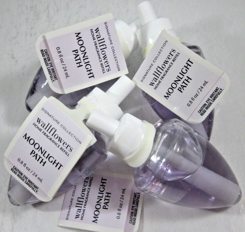 4 Bath & Body Works Home Wallflower Refill Bulb Moonlight Path