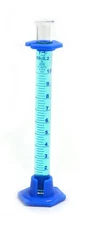 10ml Graduated Cylinder, .2ml Graduations with Guard, Class B Borosilicate Glass
