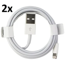 2 x Original Apple Lightning to USB Charger Data Cable for IPhone/iPAD MD818ZM/A