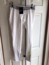 NWT Nike Boy's Dri Fit Cold Weather Compression Leggings White 939576 100 Sz XL
