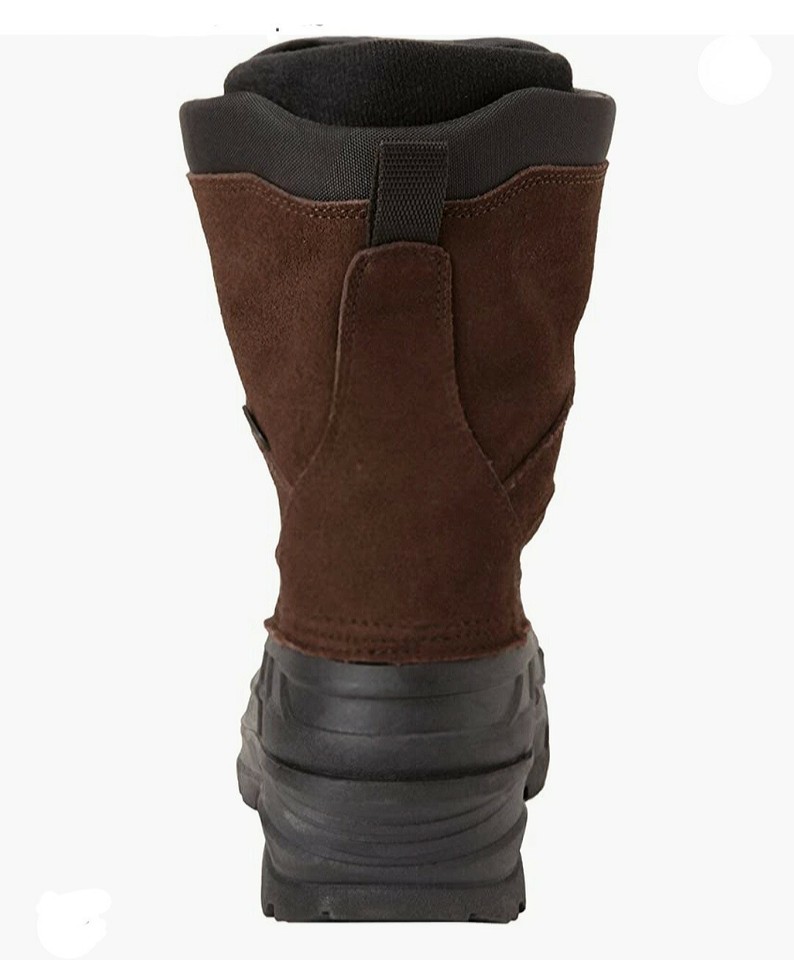 Kamik Men's Nationplus Snow Boot Dark Brown Lace Up Fur Lined Insulated