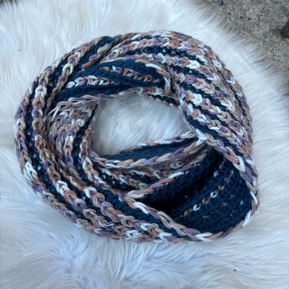 Francesca’s Double Sided Multicolored Knitted Inf… - image 1