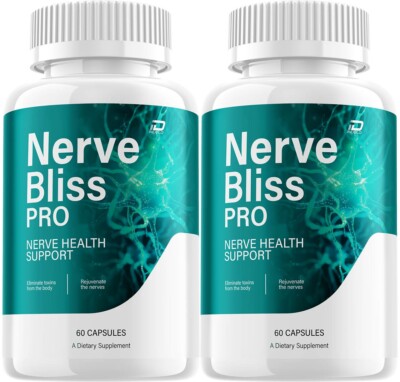 (2 Pack) Nerve Bliss Pro Capsules   NerveBliss Pro All Natural Glycogen Support