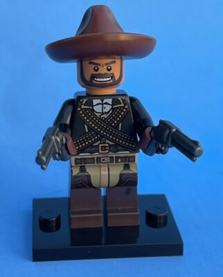 Lego Cowboy Dark FLESH CHARRO western bandit w brick warriors sombrero & Guns