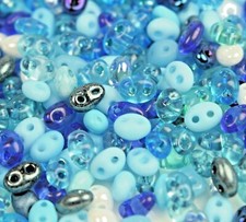 Twin 2 Hole Czech Glass Seed Beads Size 2.5x5mm " MIXTURE COLOR 69 " 50 gm