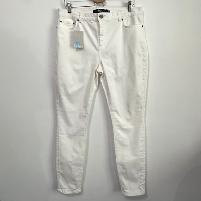 Boden Jeans 12 R The Soho Skinny White Stretch Trendy Summer 31'' Inseam NEW
