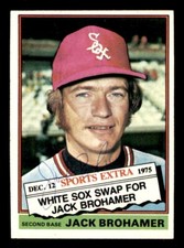 1976 Topps Traded Baseball #618T Jack Brohamer Signed Auto (no COA)