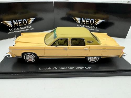Neo 1/43 Resin car model Lincoln Continental Town Car 1982 Yellow - Picture 1 of 7
